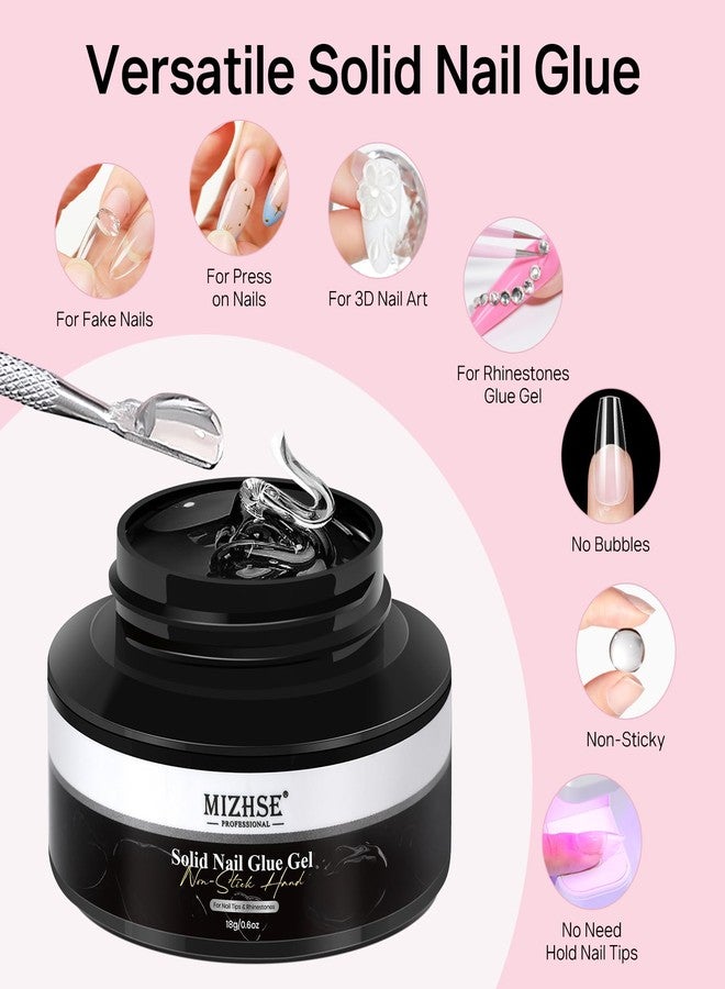 MIZHSE Gel Nail Kit Medium Coffin Gels Nail Tips, Solid Nails Glue Gel for Press On Nails with Portable U V Lamp 240Pcs 12 Sizes Half Matte Nail Tips Easy Nail Extension Set for Women - Image 2